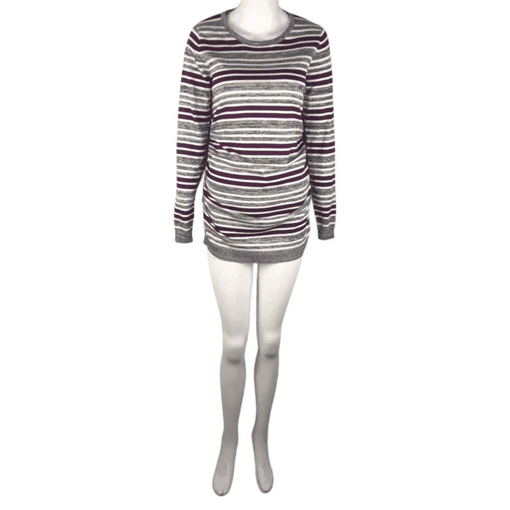 Pina Rossi women's purple and gray maternity sweater size S